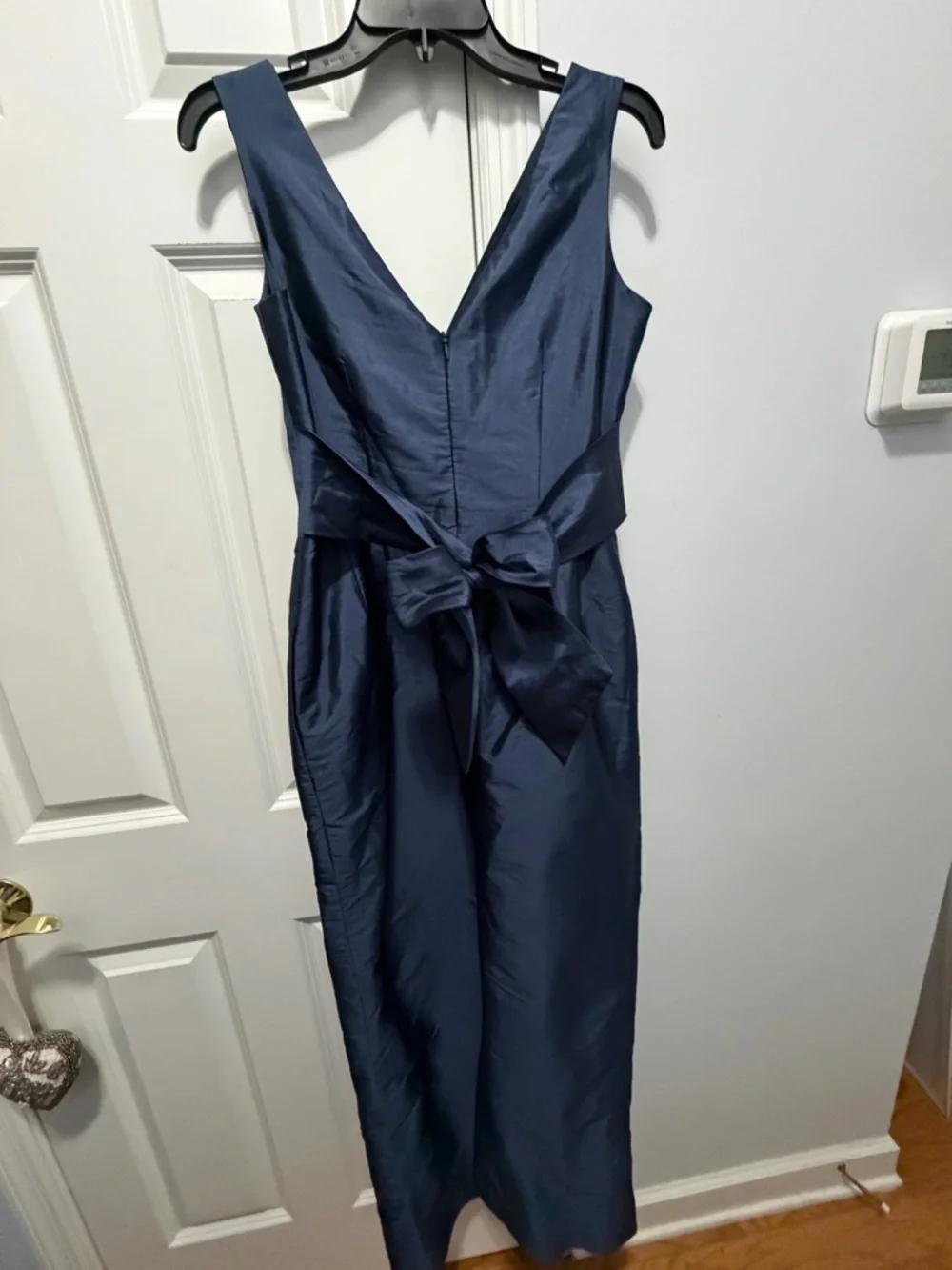 ALFRED SUNG Navy Sleeveless V-Neck Maxi Dress size 12 - Picture 2 of 6